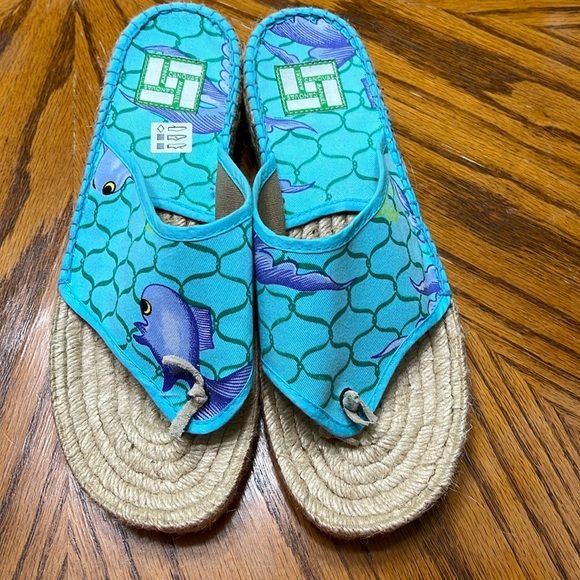 MANUEL CANOVAS Canvas Tropical
Floral Print Jute Wedge Slip-On size 40/10 - Picture 1 of 5